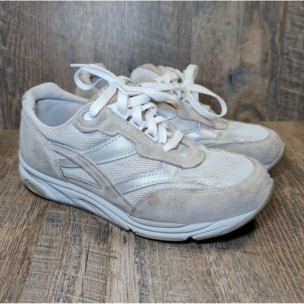 SAS Tour Mesh Dust Silver Gray Suede Walking Shoes Sneakers Womens Size 8 W Wide